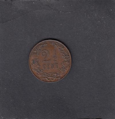 Beschrijving: 2 1/2 Cent WILHELMINA